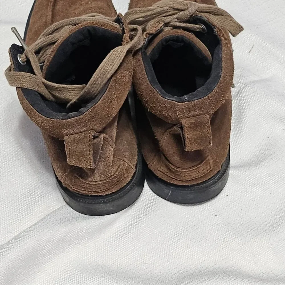 Sorel Madson Moc Toe Lace Up Boots Brown Suede Ankle Hiking NY2997 256‎ Kids 3